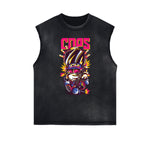 Sleeveless Punk Monster Graphic Tee