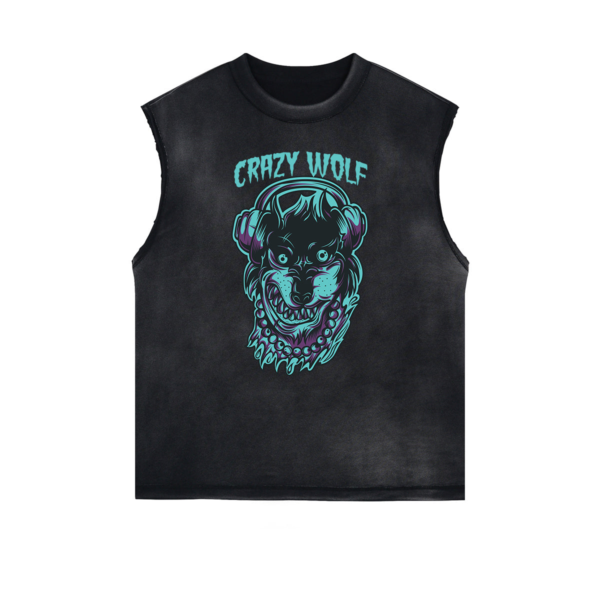 Sleeveless Punk Monster Graphic Tee