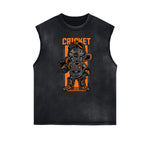 Sleeveless Punk Monster Graphic Tee