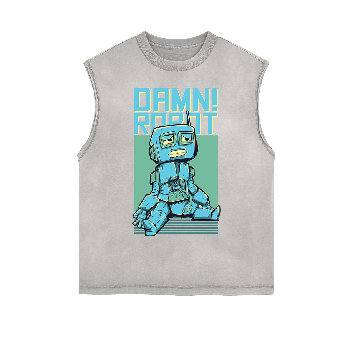 Camiseta sin mangas con gráficos de monstruo punk