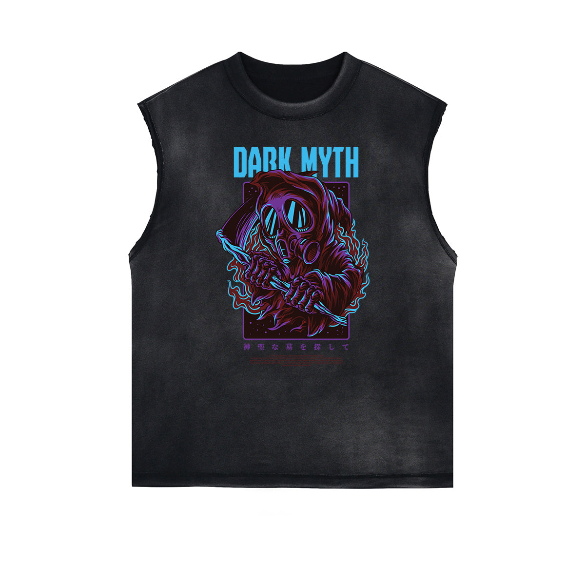Sleeveless Punk Monster Graphic Tee
