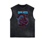 Sleeveless Punk Monster Graphic Tee