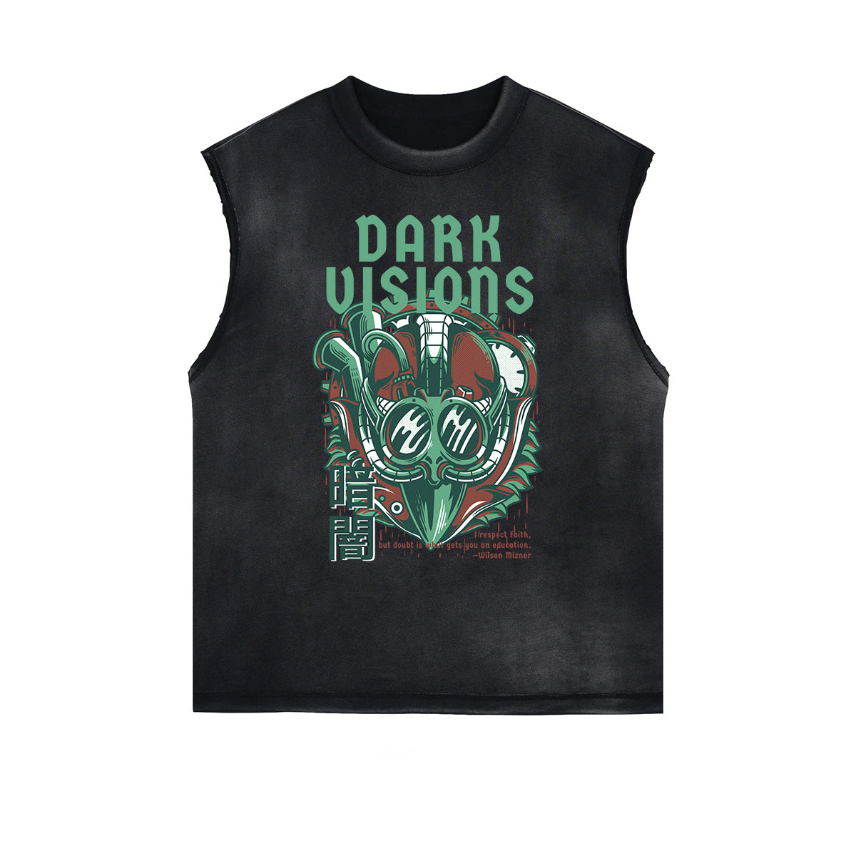 Sleeveless Punk Monster Graphic Tee