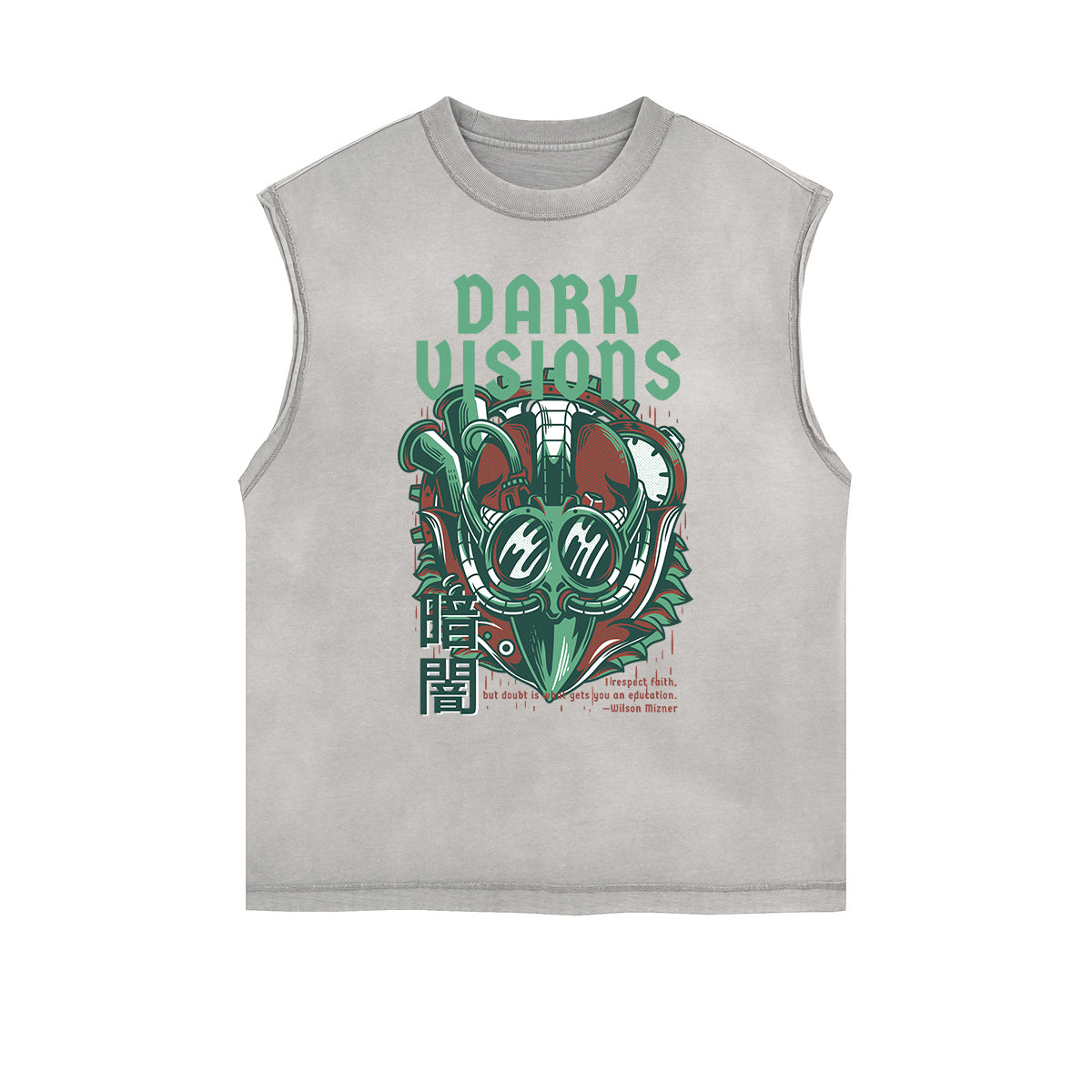 Camiseta sin mangas con gráficos de monstruo punk