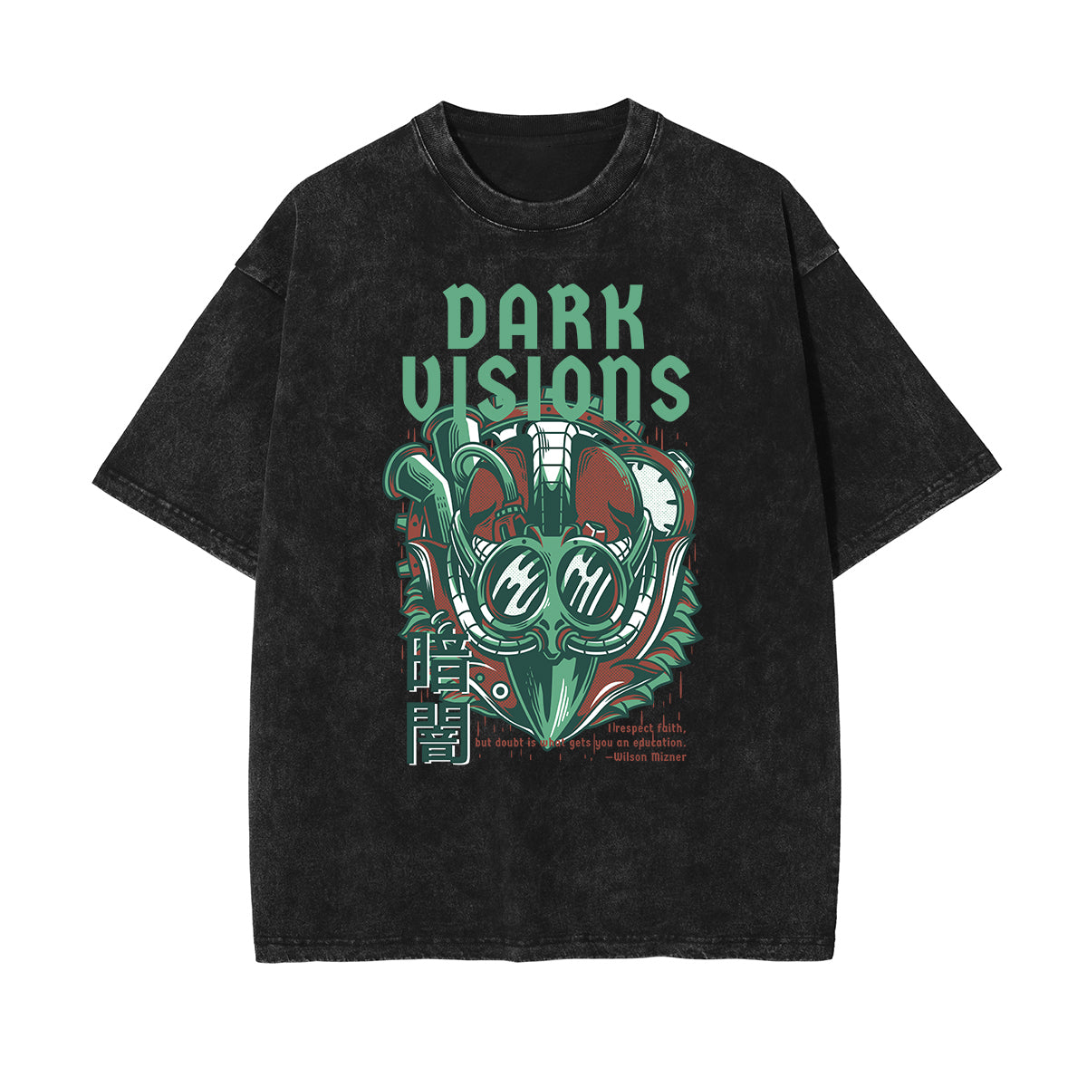 Punk Faded Monster Pattern Tee