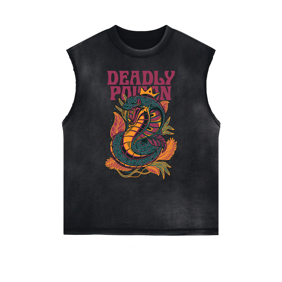 Sleeveless Punk Monster Graphic Tee