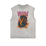 Camiseta sin mangas con gráficos de monstruo punk