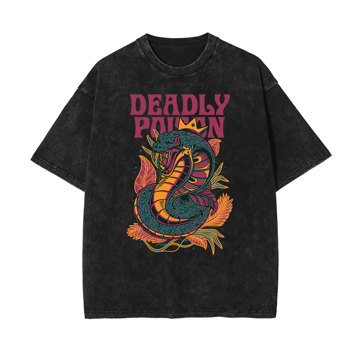 Punk Faded Monster Pattern Tee