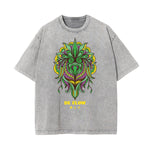 Punk Stone Wash Monster Pattern Tee