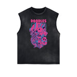 Sleeveless Punk Monster Graphic Tee