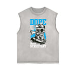 Camiseta sin mangas con gráficos de monstruo punk