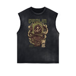 Sleeveless Punk Monster Graphic Tee