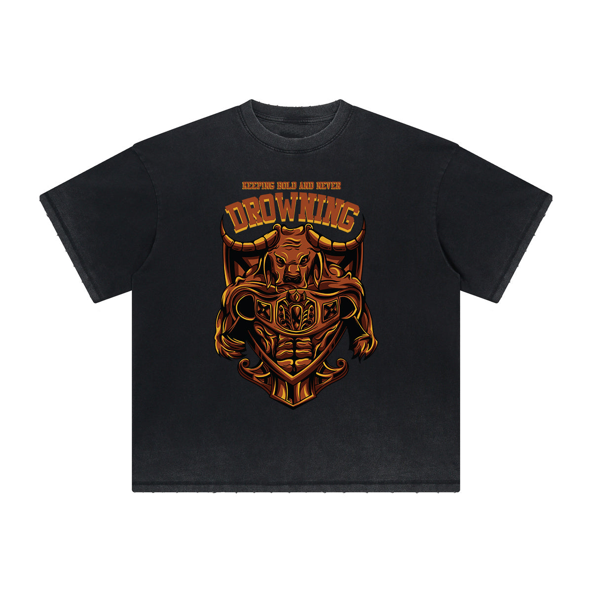 Camiseta gráfica steampunk de peso pesado