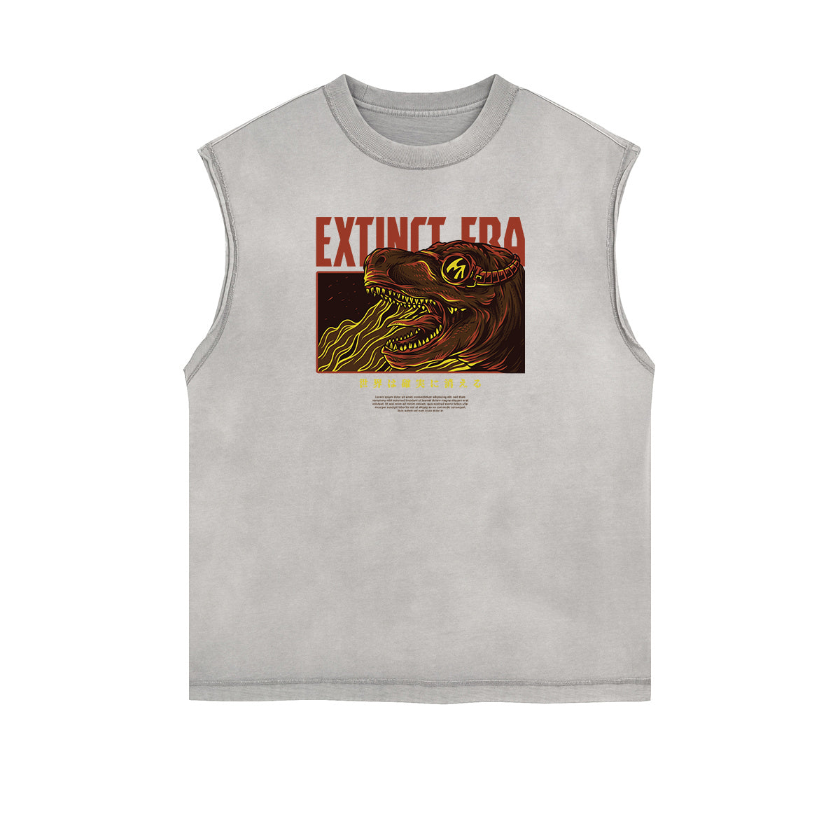 Camiseta gráfica steampunk sin mangas