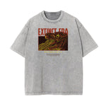 Camiseta con estampado descolorido Steampunk