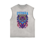 Camiseta gráfica steampunk sin mangas