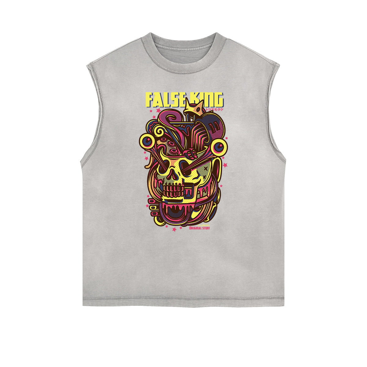 Camiseta gráfica steampunk sin mangas