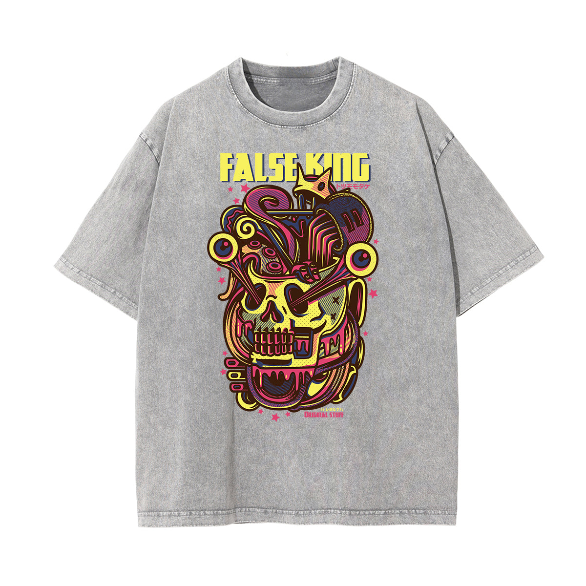 Camiseta con estampado descolorido Steampunk