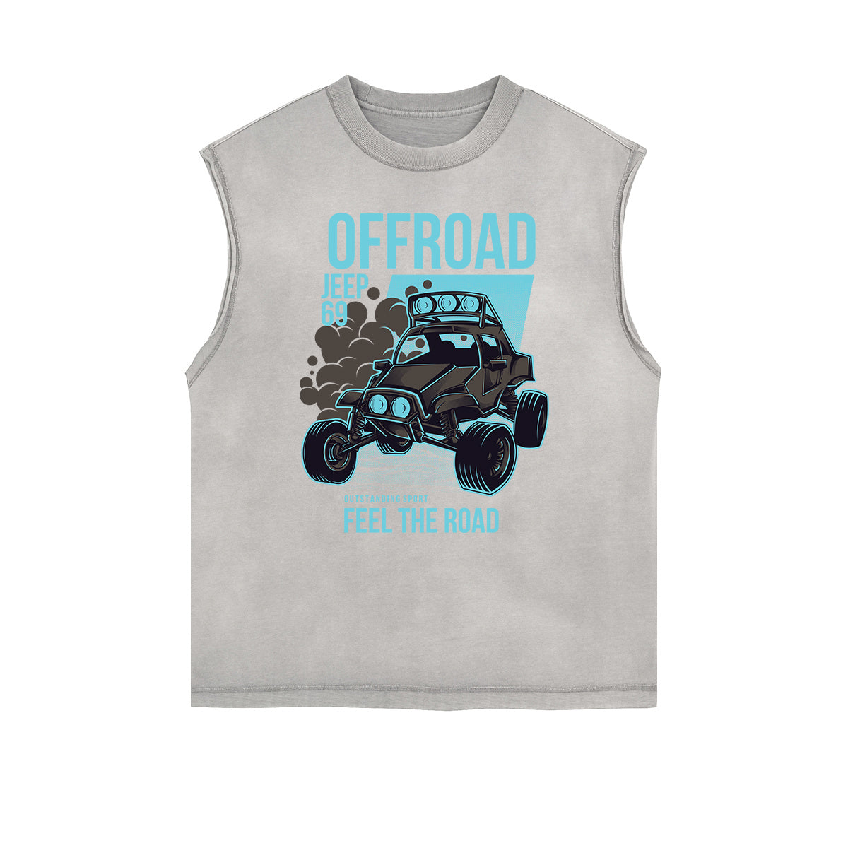 Camiseta gráfica steampunk sin mangas