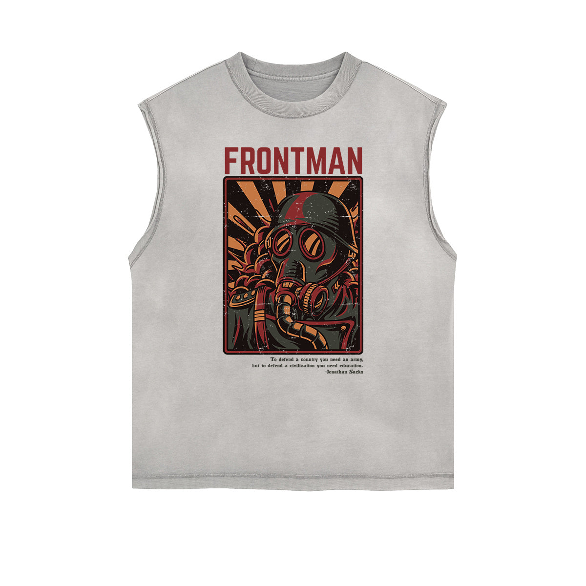 Camiseta gráfica steampunk sin mangas