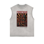 Camiseta gráfica steampunk sin mangas