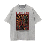 Camiseta con estampado descolorido Steampunk