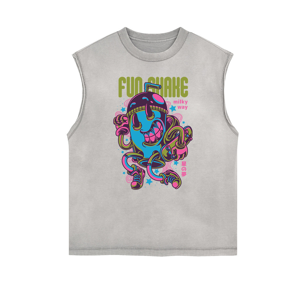 Camiseta gráfica steampunk sin mangas