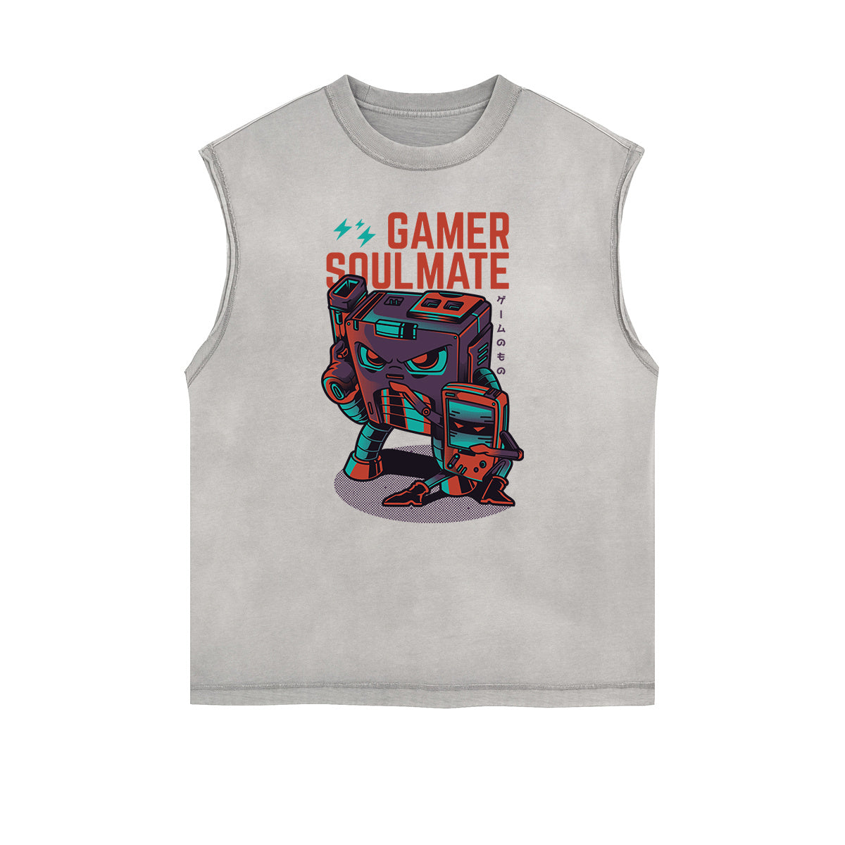 Camiseta gráfica steampunk sin mangas