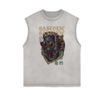 Camiseta gráfica steampunk sin mangas