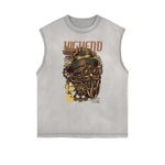 Camiseta sin mangas con estampado divertido de Steampunk