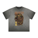 Vintage Frayed Steampunk Funny Pattern Tee