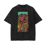 Camiseta con estampado divertido descolorido steampunk