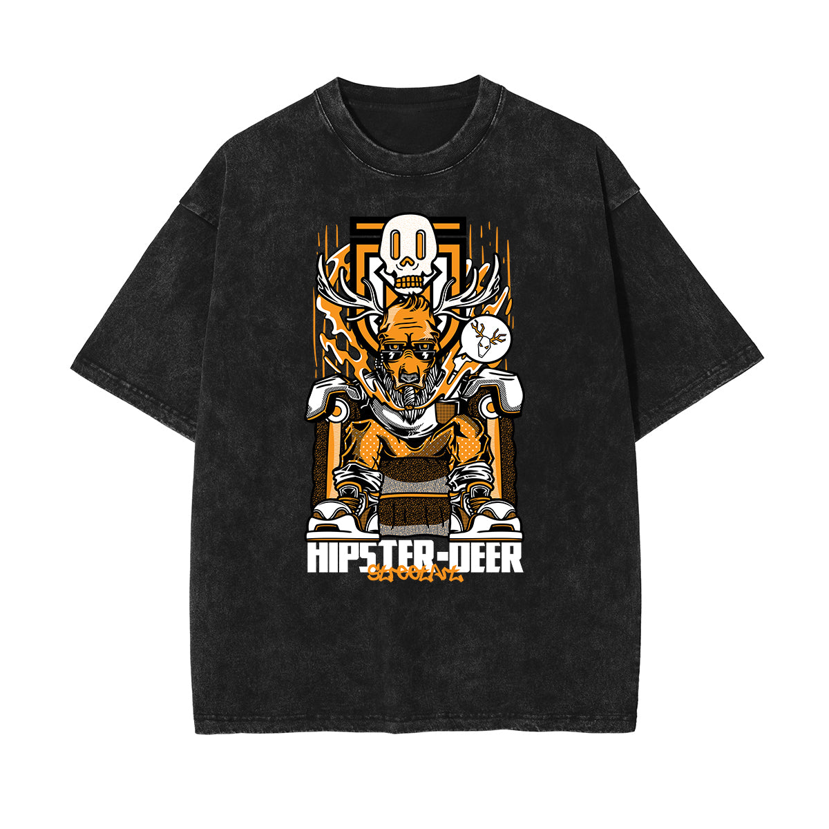 Camiseta con estampado divertido descolorido steampunk