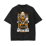 Camiseta con estampado divertido descolorido steampunk