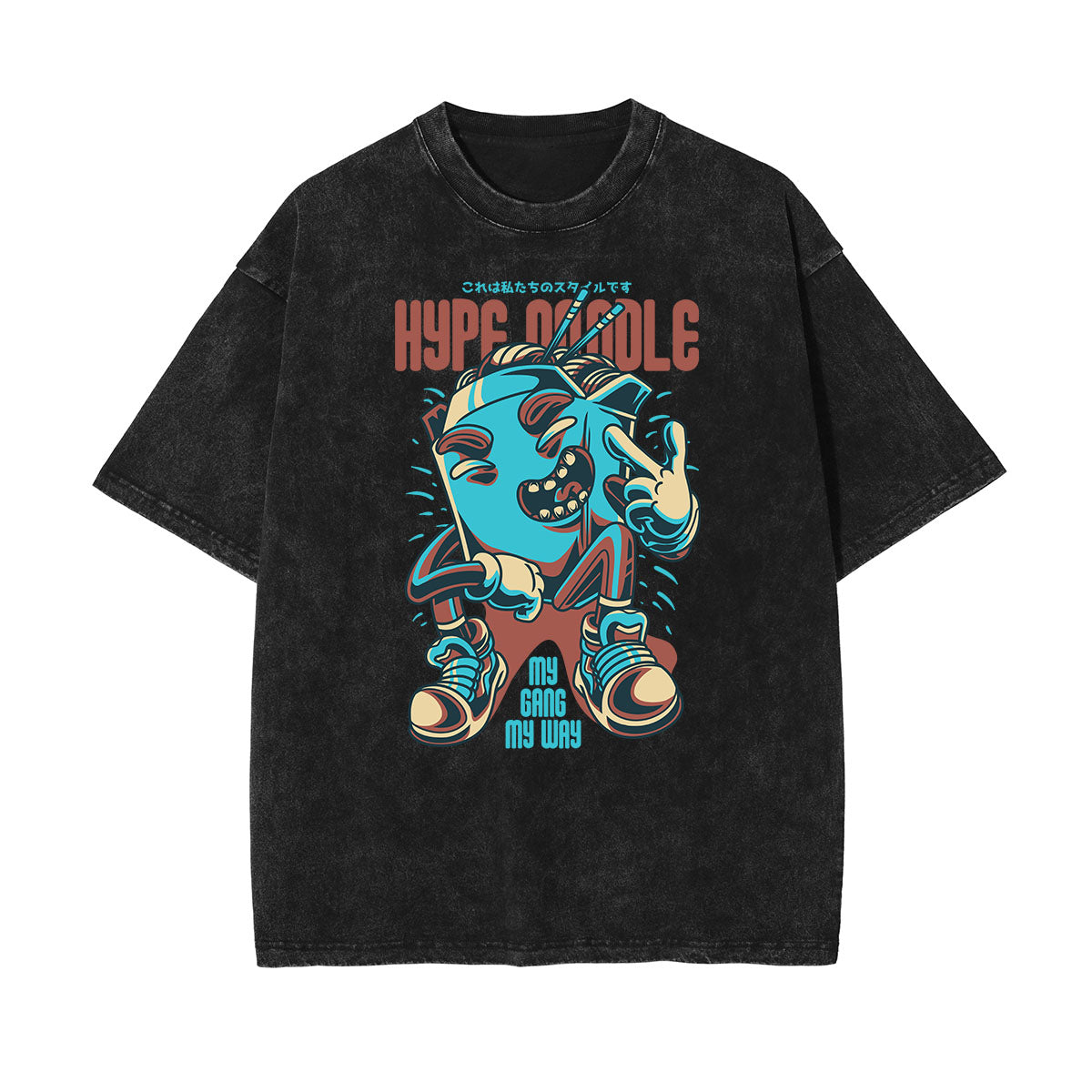 Camiseta con estampado divertido descolorido steampunk
