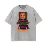 Camiseta con estampado divertido de lavado a la piedra estilo steampunk