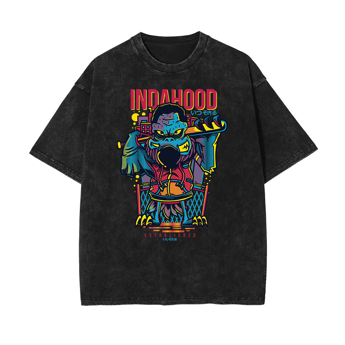 Camiseta con estampado divertido descolorido steampunk