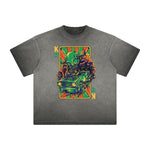 Vintage Frayed Steampunk Funny Pattern Tee