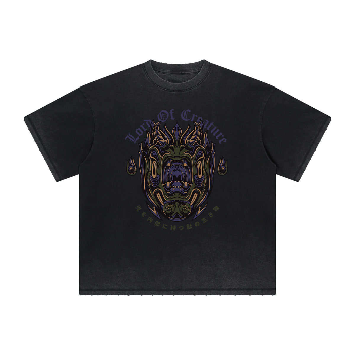Thick Faded Humorous Cartoon Graphic Tee
