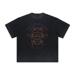 Thick Faded Humorous Cartoon Graphic Tee