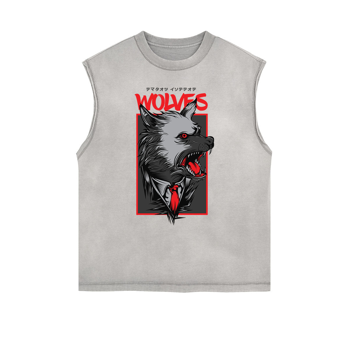 Camiseta sin mangas con estampado de dibujos animados humorísticos