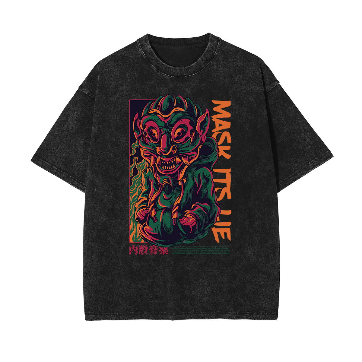 Faded Humorous Cartoon Pattern T Shirt