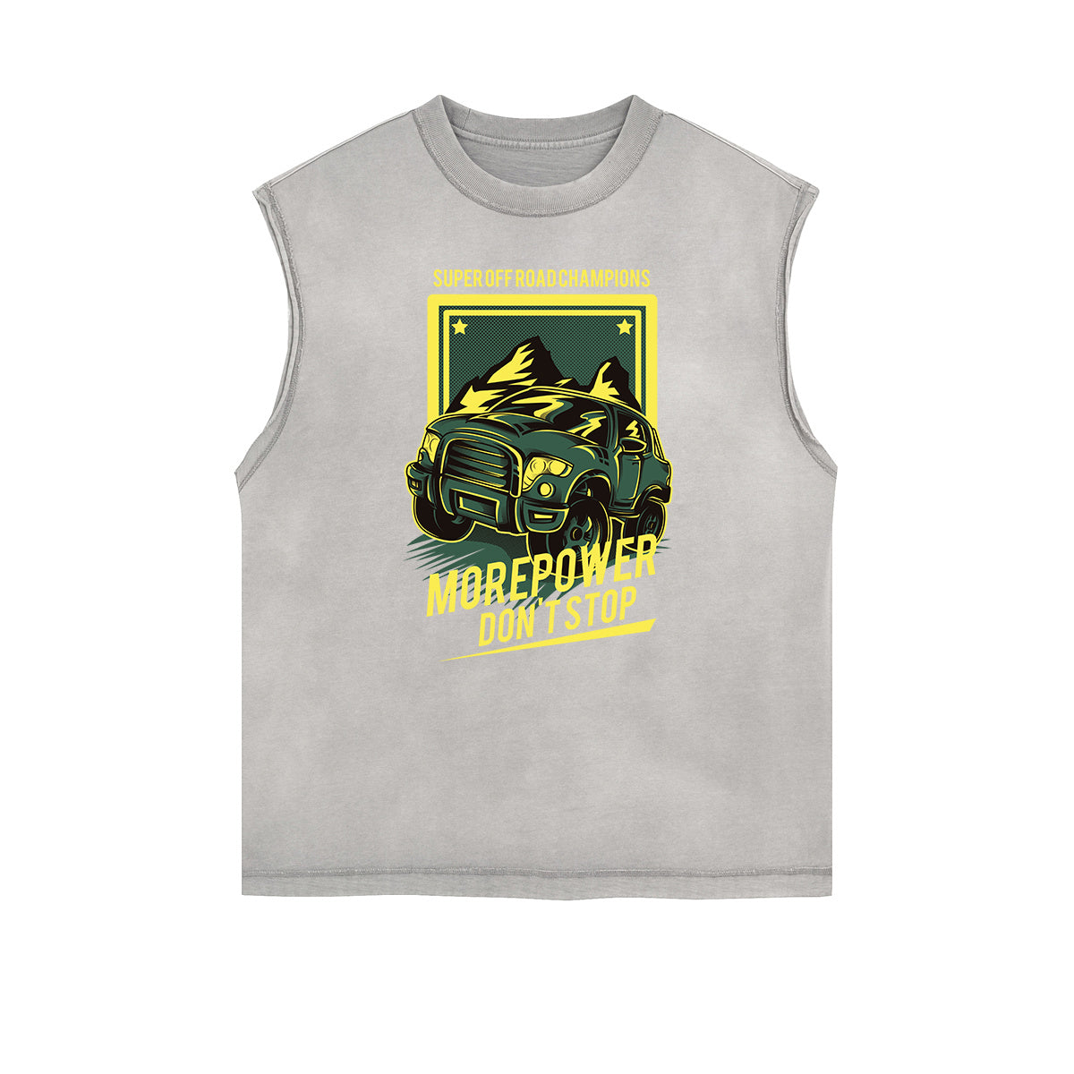 Camiseta sin mangas con estampado de dibujos animados humorísticos