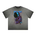 Thick Faded Punk Cartoon Pattern Tee