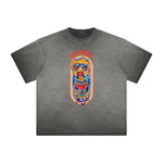 Thick Faded Punk Cartoon Pattern Tee