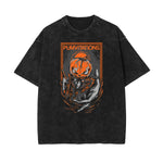 Stone Wash Punk Cartoon Graphic Tee