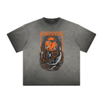 Thick Faded Punk Cartoon Pattern Tee