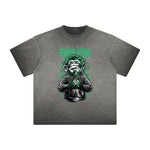 Thick Faded Punk Cartoon Pattern Tee
