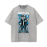 Faded Punk Cartoon Pattern T Shirt