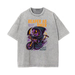 Faded Punk Cartoon Pattern T Shirt